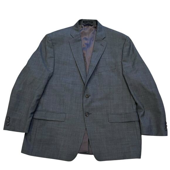 Lauren Ralph Lauren Suit Wool Charcoal Crosshatch Texture 44 Short/40W x 28.5L** - Picture 2 of 13